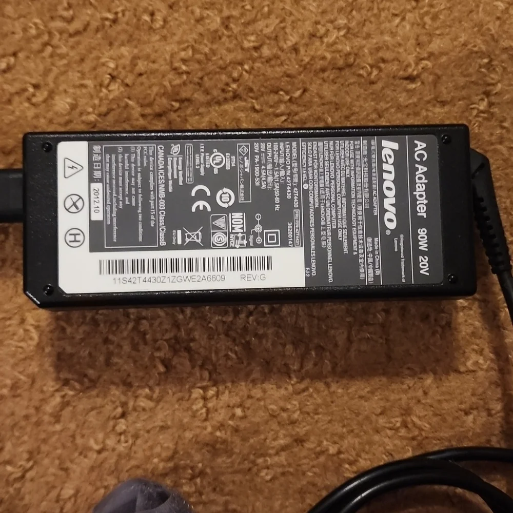 Lenovo ThinkPad Laptop Charger 90w 20v
